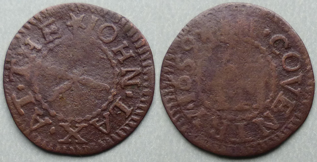 Coventry, John Lax 1659 farthing Coventry, John Lax 1659 farthing